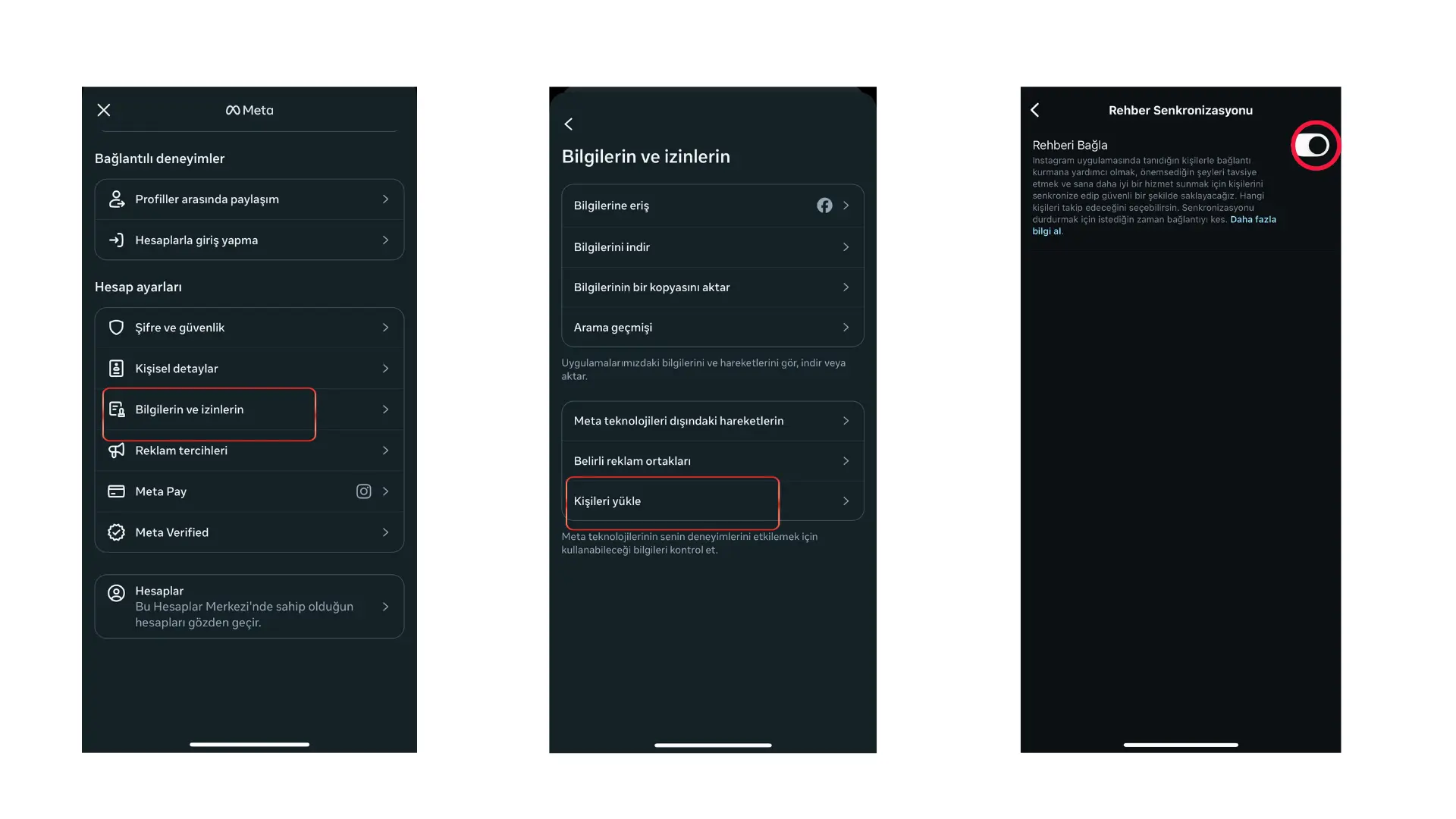 Instagram Rehber Senkronizasyonu Kapatma-Resim2